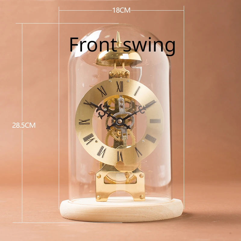 Retro Mechanical Table Clocks Aesthetic Metal Desk Clocks Rotary Gear Large Living Room Office Desk Vintage Decoration Home